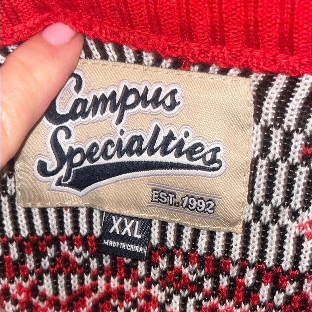 University of Georgia Bulldogs V neck Sweater - Red size XXL